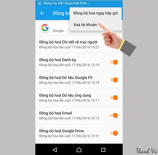 Huong dan xoa tai khoan Gmail tren Sony Xperia M5 Single Sim 6
